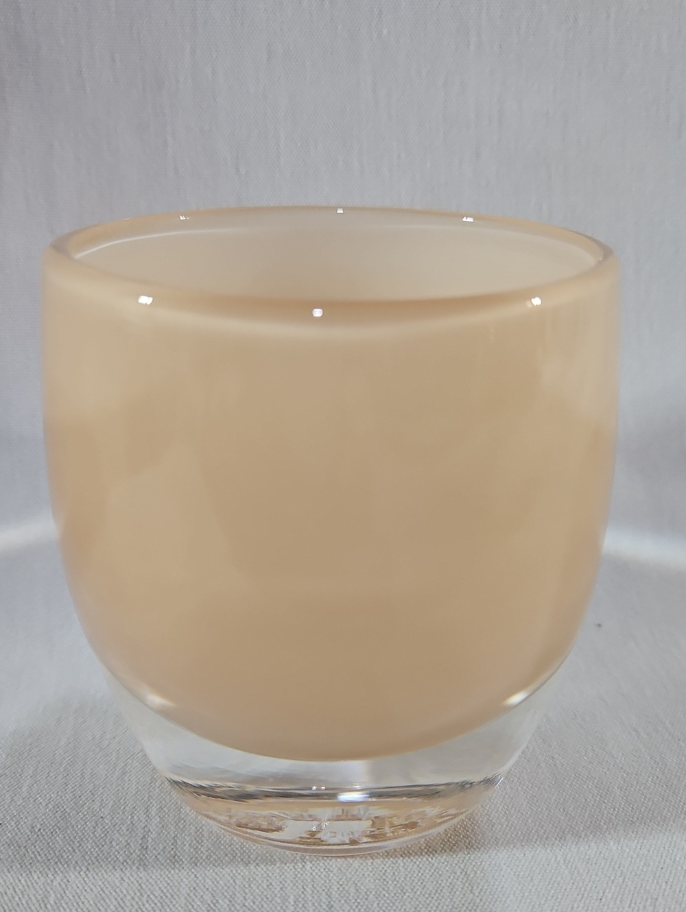 Pre-Triskelion Glassybaby Creamy Peach Votive Candle Holder, #2